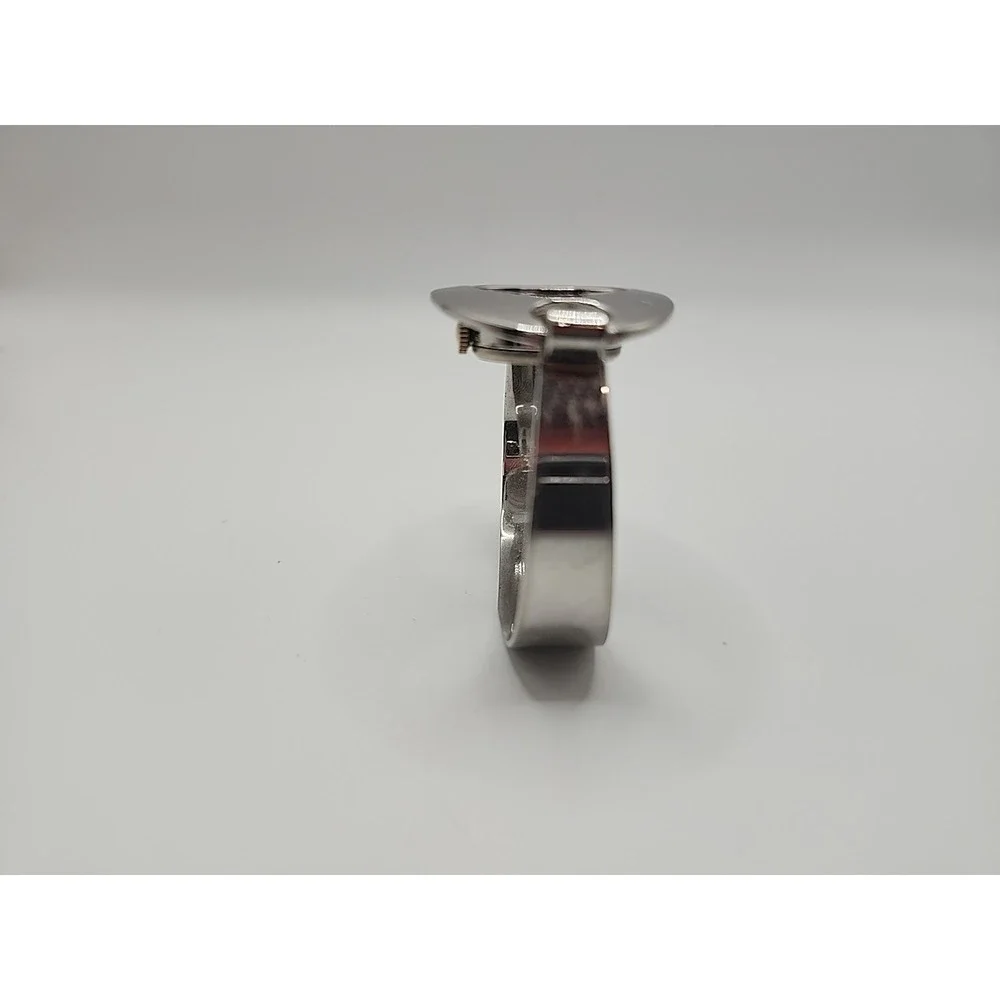 MARCEL BOUCHER UFO Retro MCM Manual WIND-UP Ladies Watch Chrome Black Dial 17J